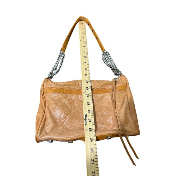 Rebecca Minkoff MAC Shoulder Bag Soft Leather with Silver Chain Strap Tan 11x7 - Picture 9 of 9
